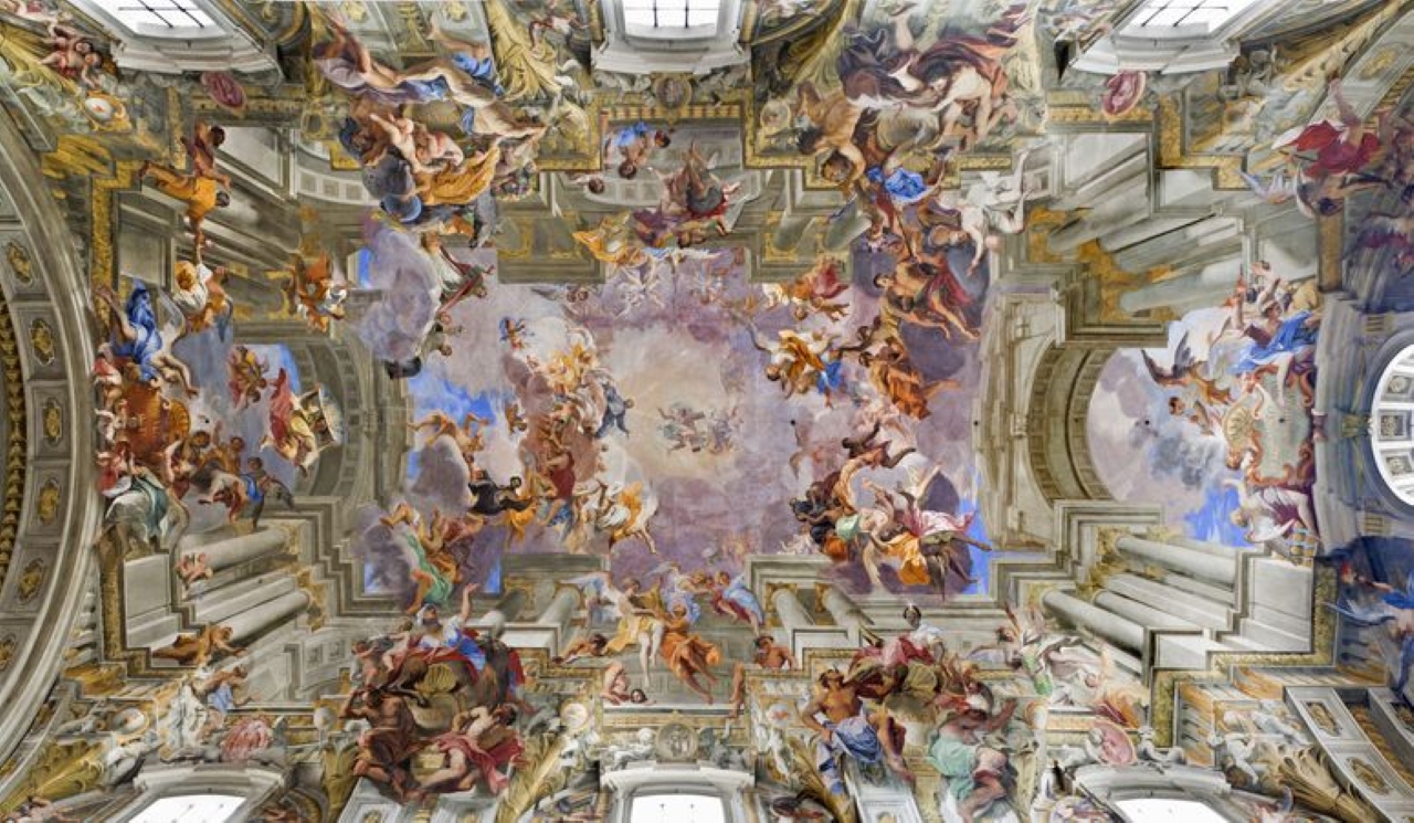 rome roof of chiesa sant ignazio di loyola royalty free image 1651243581