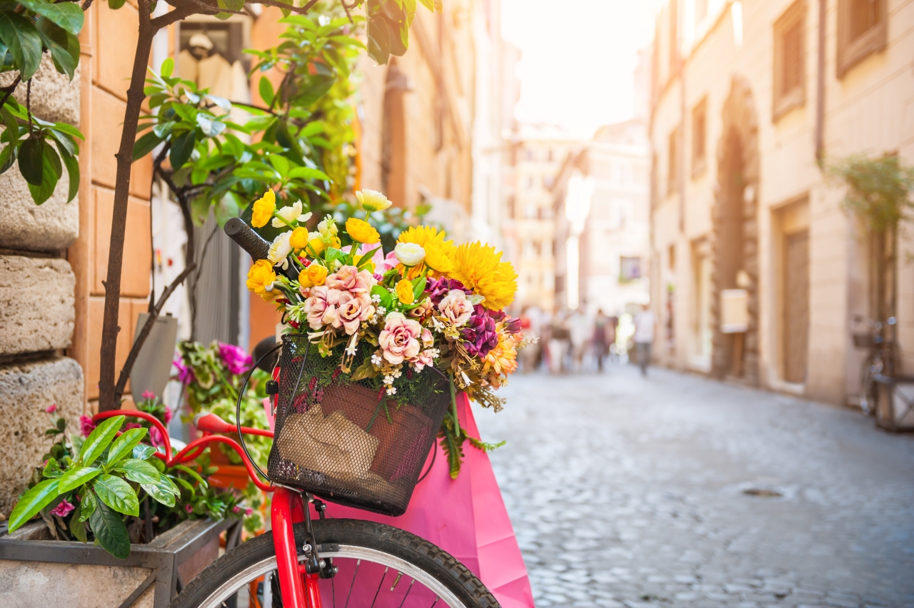 bicicletta con fiori 2