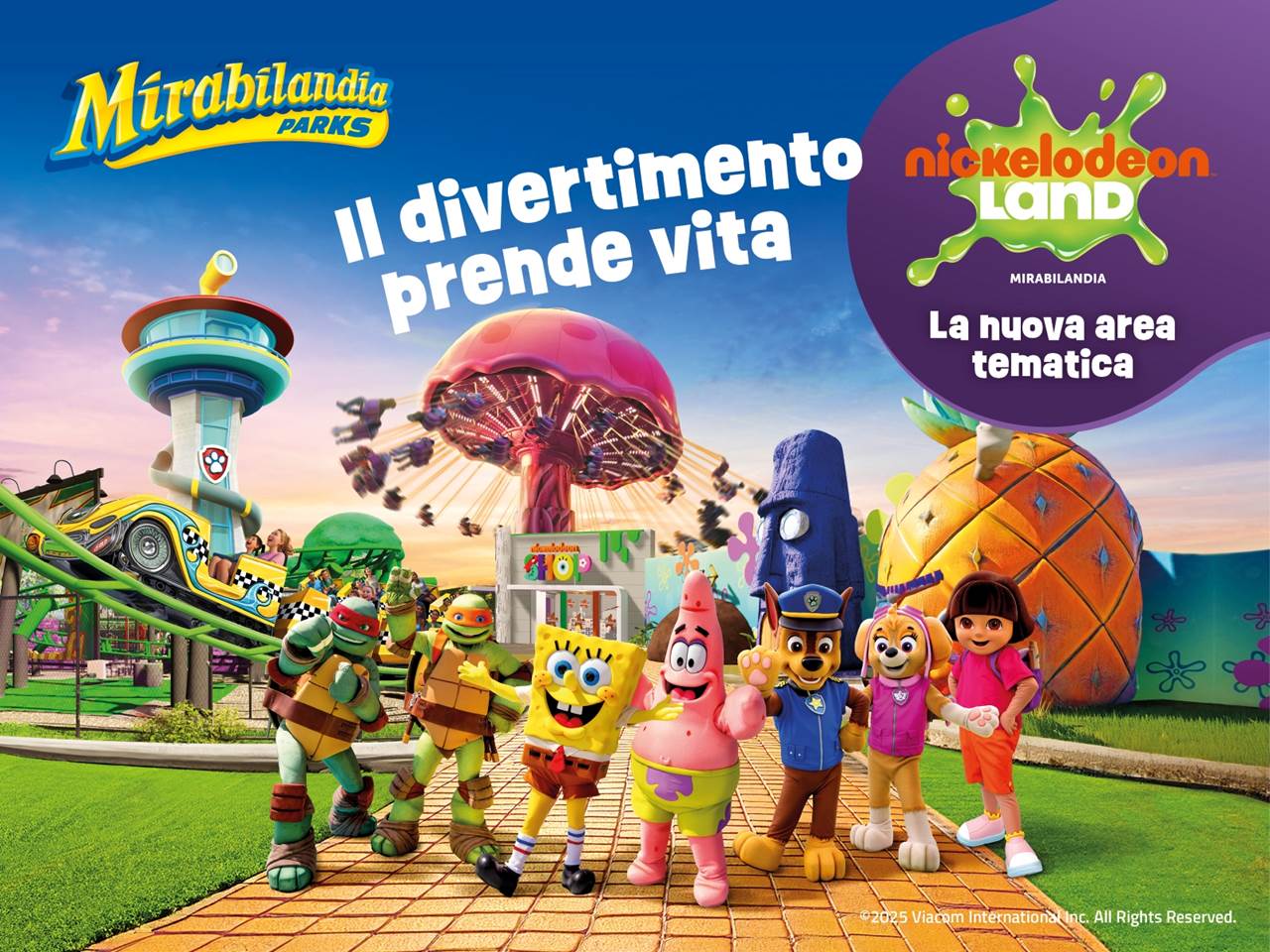 campagna istituzionale 2025 nickelodeon land orizzontale 2